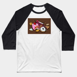 Bakery Glutton Facemask (dark skin) Baseball T-Shirt